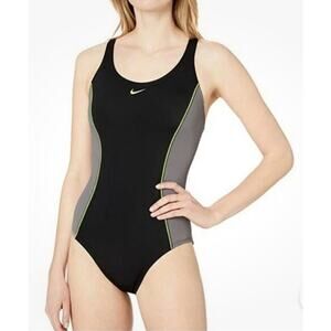 Nike Women Surge Powerback Racerback Athletic Racing Bathing Suit Swimsuit Small